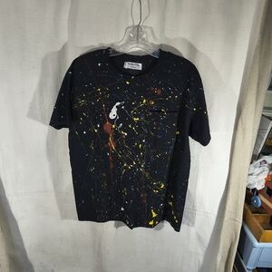 Unisex Med Black T-Shirt With Unique Street Wear Art By Timothy Designs